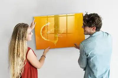 Schreib-Magnettafel in der Farbe Orange
