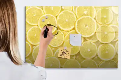 Schreib-Magnettafel in Zitronenscheiben-Optik