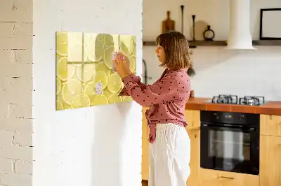Schreib-Magnettafel in Zitronenscheiben-Optik