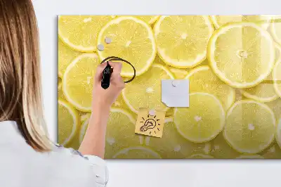 Schreib-Magnettafel in Zitronenscheiben-Optik