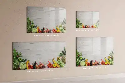 Schreib-Magnettafel mit Motiv Gemüse auf dem Tisch