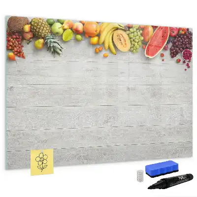 Schreib-Magnettafel mit Motiv Früchte auf dem Tisch