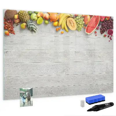 Schreib-Magnettafel mit Motiv Früchte auf dem Tisch