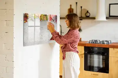Schreib-Magnettafel mit Motiv Früchte auf dem Tisch