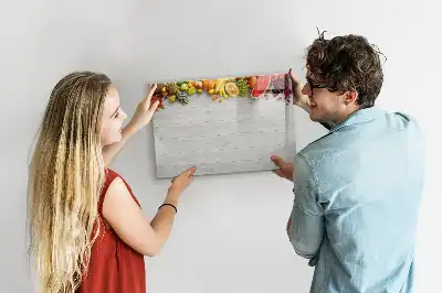 Schreib-Magnettafel mit Motiv Früchte auf dem Tisch