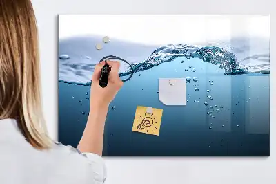Schreib-Magnettafel mit Motiv Nahaufnahme von Wasser