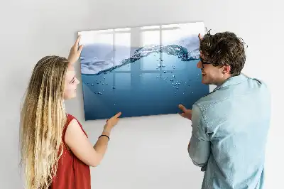 Schreib-Magnettafel mit Motiv Nahaufnahme von Wasser