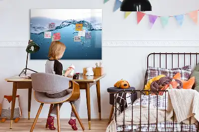 Schreib-Magnettafel mit Motiv Nahaufnahme von Wasser