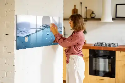 Schreib-Magnettafel mit Motiv Nahaufnahme von Wasser