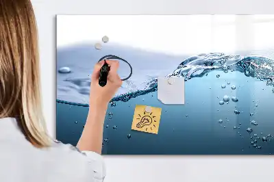 Schreib-Magnettafel mit Motiv Nahaufnahme von Wasser