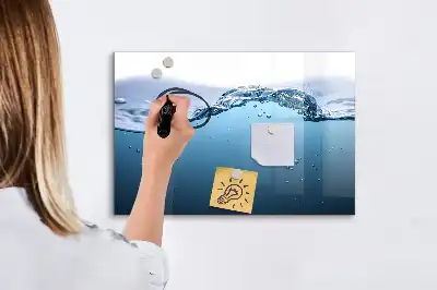 Schreib-Magnettafel mit Motiv Nahaufnahme von Wasser