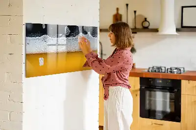 Bierzapfhahn mit beschreibbarer Magnettafel