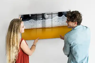 Bierzapfhahn mit beschreibbarer Magnettafel