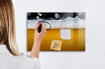 Bierzapfhahn mit beschreibbarer Magnettafel
