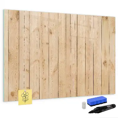 Beschreibbare Magnettafel aus Holz im Brettdesign