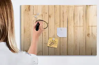 Beschreibbare Magnettafel aus Holz im Brettdesign