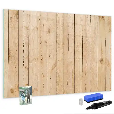 Beschreibbare Magnettafel aus Holz im Brettdesign