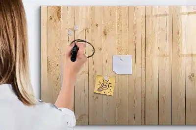 Beschreibbare Magnettafel aus Holz im Brettdesign