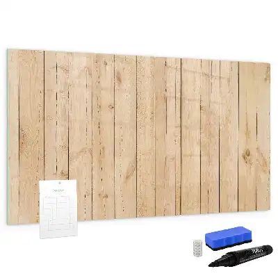 Beschreibbare Magnettafel aus Holz im Brettdesign