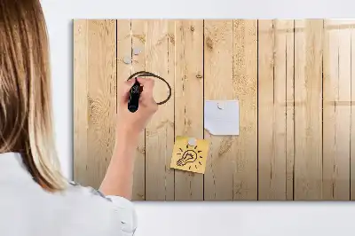 Beschreibbare Magnettafel aus Holz im Brettdesign