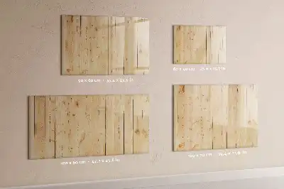 Beschreibbare Magnettafel aus Holz im Brettdesign