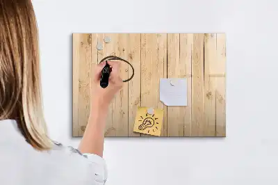 Beschreibbare Magnettafel aus Holz im Brettdesign