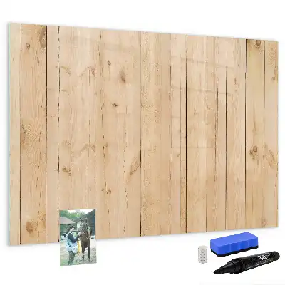 Beschreibbare Magnettafel aus Holz im Brettdesign