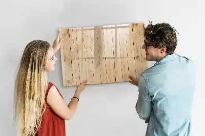 Beschreibbare Magnettafel aus Holz im Brettdesign