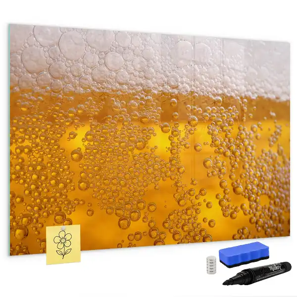 Beschreibbare Magnettafel in Bier-Optik
