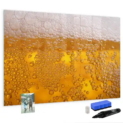 Beschreibbare Magnettafel in Bier-Optik