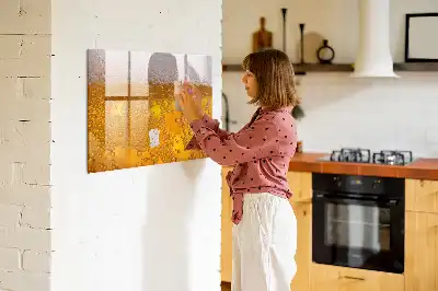 Beschreibbare Magnettafel in Bier-Optik