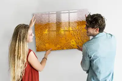 Beschreibbare Magnettafel in Bier-Optik