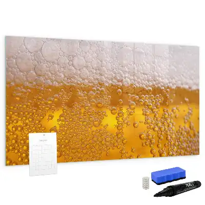 Beschreibbare Magnettafel in Bier-Optik