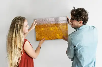Beschreibbare Magnettafel in Bier-Optik