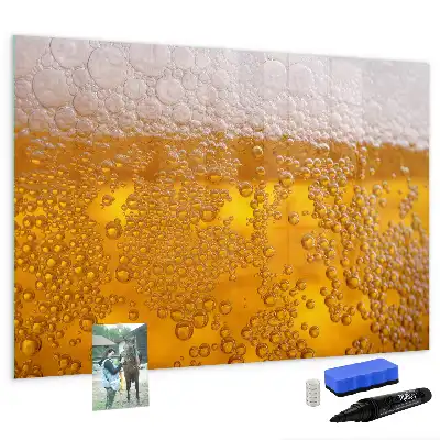 Beschreibbare Magnettafel in Bier-Optik