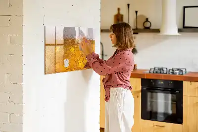 Beschreibbare Magnettafel in Bier-Optik
