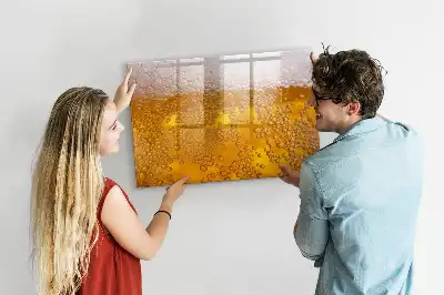 Beschreibbare Magnettafel in Bier-Optik