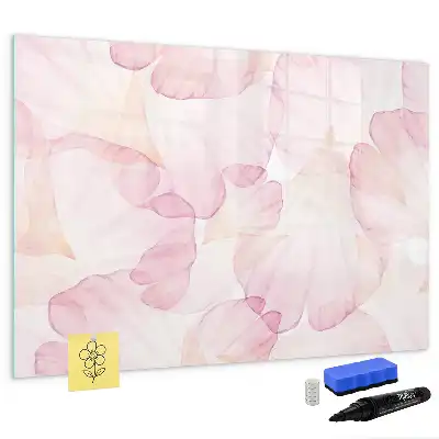 Magnetische Schreibtafel mit Aquarell-Blütenblättern