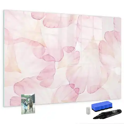 Magnetische Schreibtafel mit Aquarell-Blütenblättern