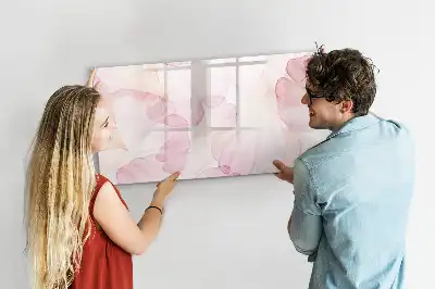 Magnetische Schreibtafel mit Aquarell-Blütenblättern