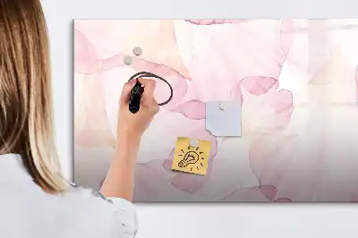 Magnetische Schreibtafel mit Aquarell-Blütenblättern