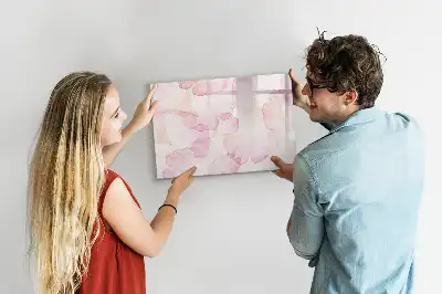 Magnetische Schreibtafel mit Aquarell-Blütenblättern