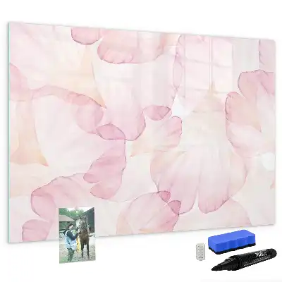 Magnetische Schreibtafel mit Aquarell-Blütenblättern
