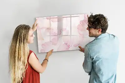 Magnetische Schreibtafel mit Aquarell-Blütenblättern