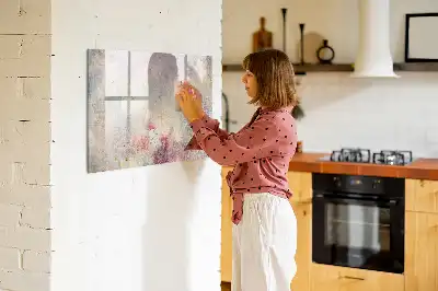 Beschreibbare Magnettafel mit abstraktem Gemälde