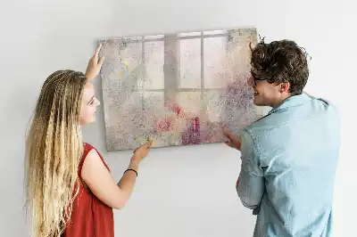 Beschreibbare Magnettafel mit abstraktem Gemälde