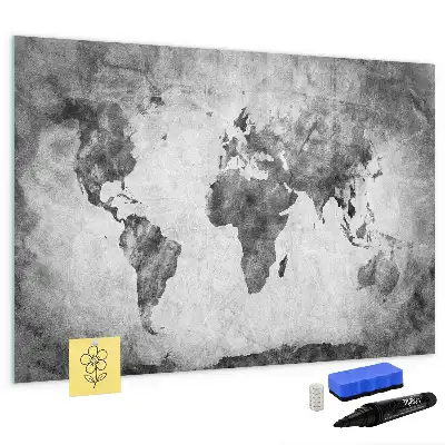 Beschreibbare Weltkarte als Magnettafel beschreibbare magnetische Wanddekoration