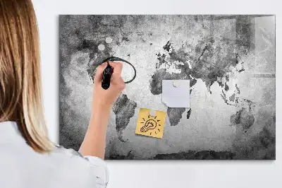 Beschreibbare Weltkarte als Magnettafel beschreibbare magnetische Wanddekoration