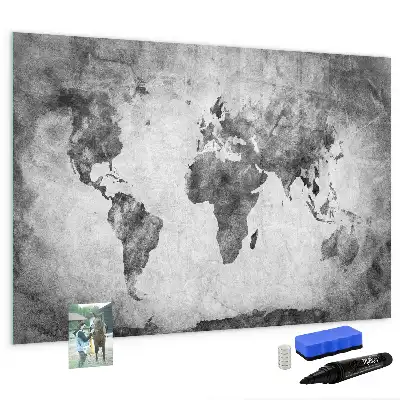 Beschreibbare Weltkarte als Magnettafel beschreibbare magnetische Wanddekoration