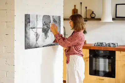 Beschreibbare Weltkarte als Magnettafel beschreibbare magnetische Wanddekoration